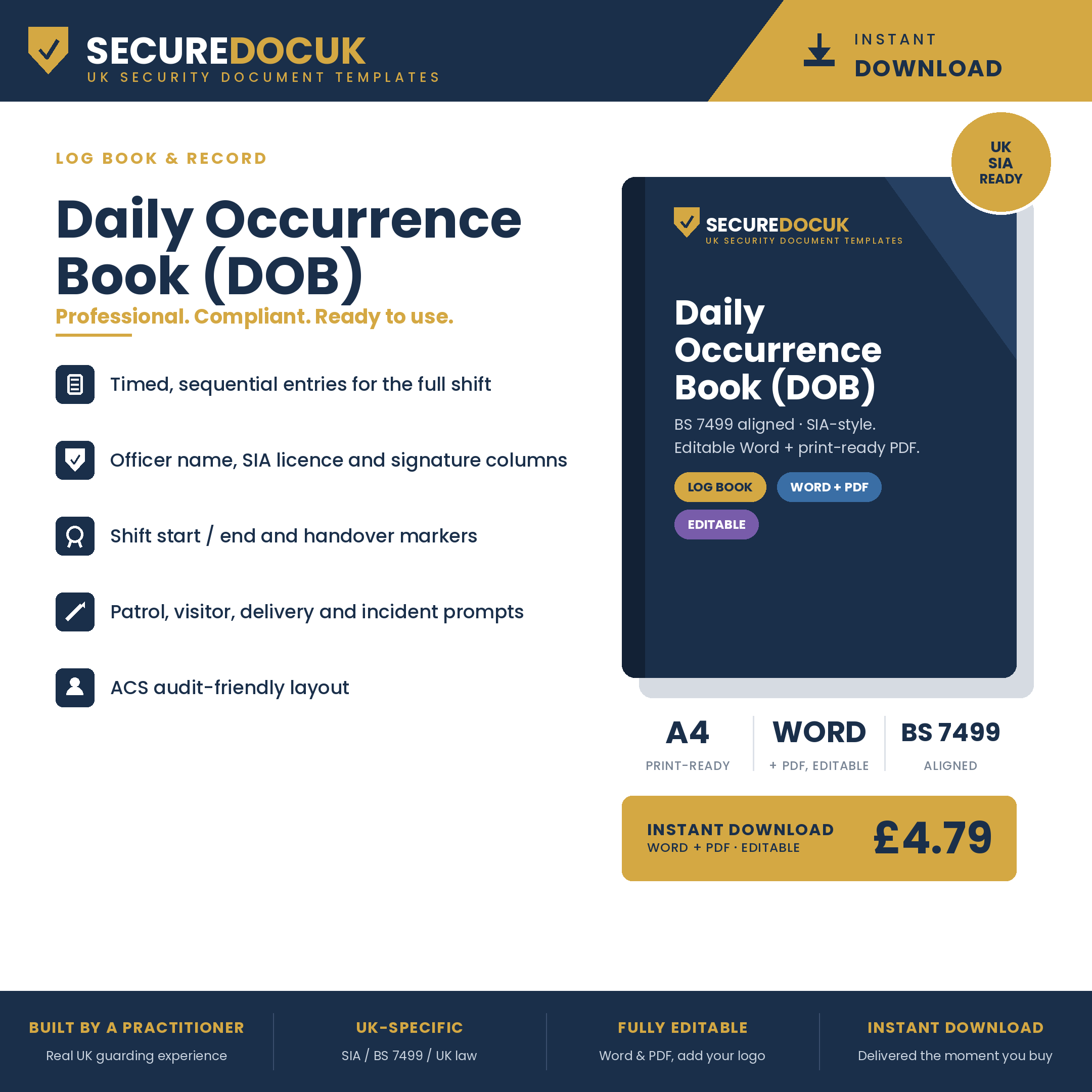 Daily Occurrence Book (DOB)